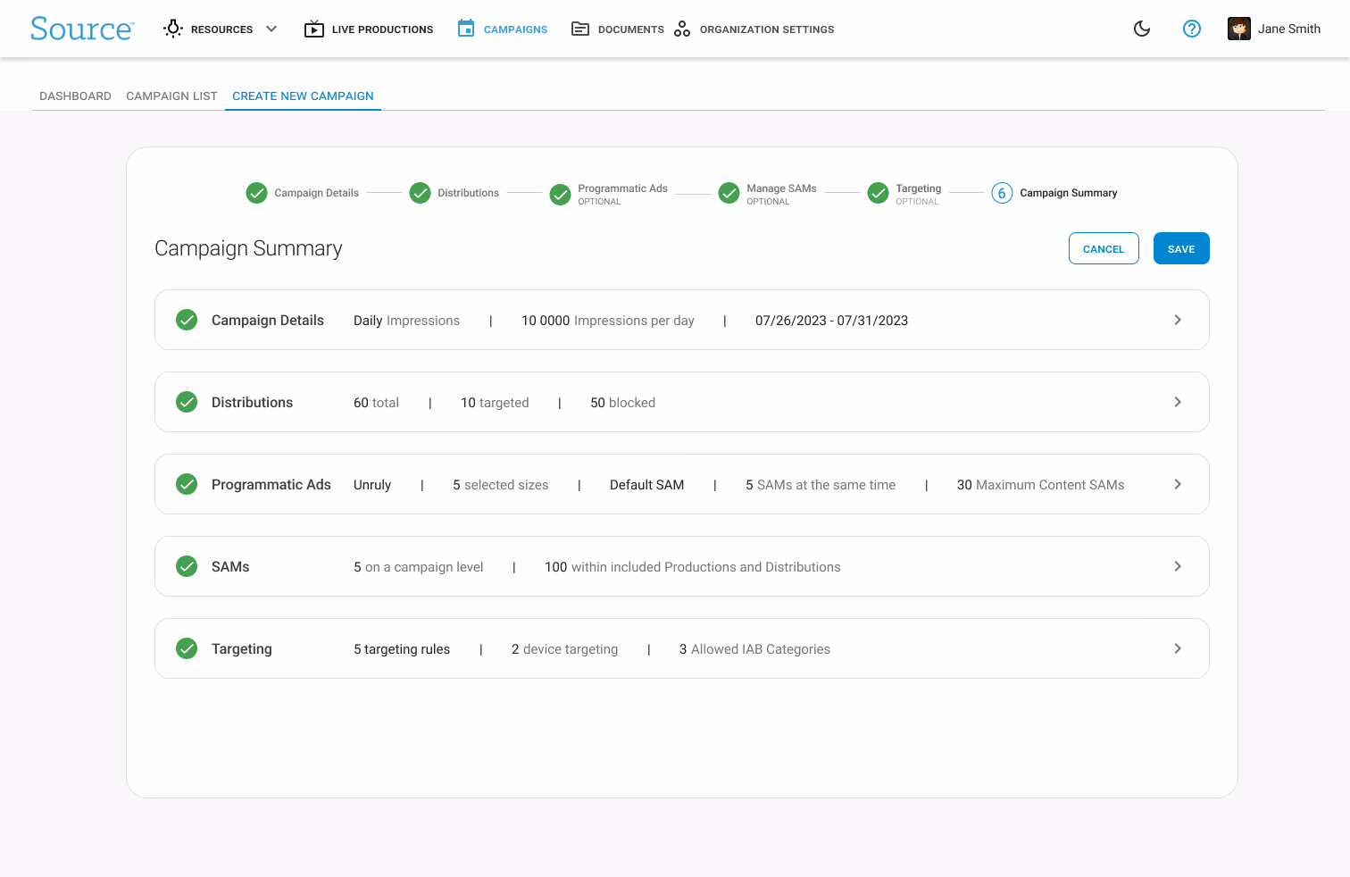 Source Digital campaigns platform